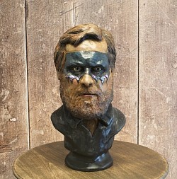 John Grant (Portrait in stage make-up), (2021) Ceramic Stoneware with Pigments, Shellac and Glitter, 100mm/190mm  SOLD